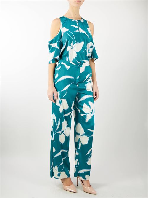 Graphic floral twill trousers Penny Black PENNY BLACK | Pants | SCIOVIA1